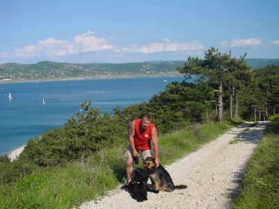 auch mal gerne mit Herrchen