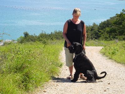 unser t&auml;glicher Gassigang &uuml;ber dem Meer